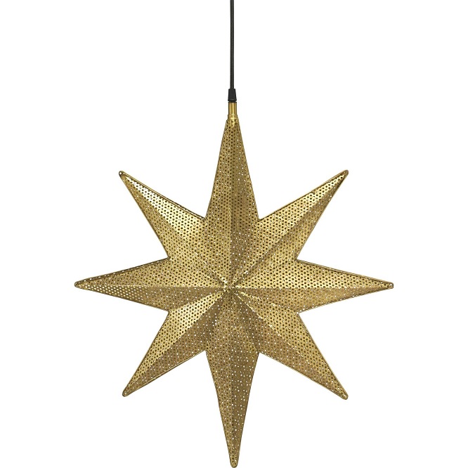 Świąteczna lampa gwiazda metalowa Capella złota